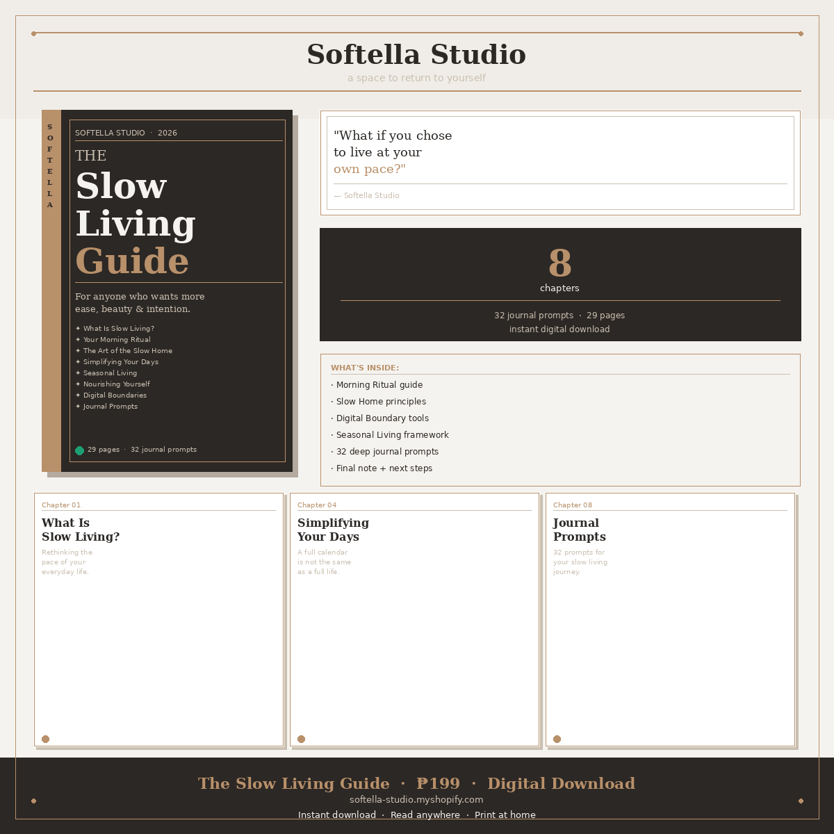 The Slow Living Guide — A Softella Studio Digital Book